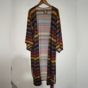 Double D Ranch Colorful Striped Kimono